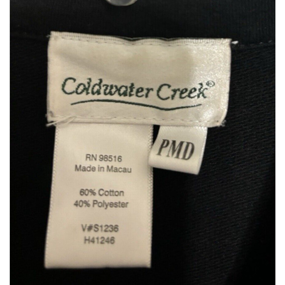 Vintage Coldwater Creek Embroidered Button-Up Jacket Boho Artsy Style Petite M - Picture 7 of 9